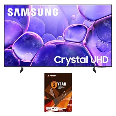 Samsung UN43U8000FFXZA 43 Inch Crystal 4K AI Upscaling UHD TV with a 2 Year Amber Protection Plan (2025)