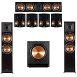 Klipsch 7.1 Ebony Home Theater System with 2 RP-8000F, 1 RP-504C, 4 RP-502S, 1 SPL-120 SUB