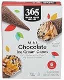 365 By Whole Foods Market, Ice Cream Cone Chocolate Brownie Caramel Mini, 10.8 Ounce