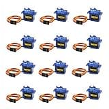 12PCS SG90 Micro Servo Motor, Dorhea Mini Servo SG90 9g Servo Kit for RC Helicopter Airplane Car Boat Robot Arm/Hand/Walking/Servo Door Lock Control