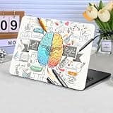 Funut Compatible with MacBook Air 13 Inch Case A1466 A1369 Release 2017-2010, Rubber Plastic Hard Shell Case Matte Coated Soft Touch Cover Fashion Style for Mac Air 13.3 Inch A1466 A1369,Cartoon Brain
