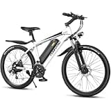 Funhang Electric Bike for Adults, Peak 1000W Ebike, 50Miles 21.7MPH Adult Electric Bicycles, 26" Electric Mountain Bike 48V 374.4WH Battery, Commuter E Bike with Adjustable Stem, Fenders, 21 Speed