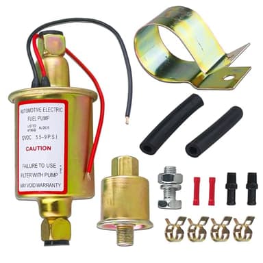 Universal Electric Fuel Pump 5-9 PSI 30GPH 12V DC E8012S Gasoline and Diesel Fuel Pump for Carburetor Engine E8012S, FD0002, P60430, EP12S, 6414671