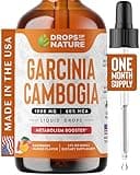 Garcinia Cambogia - Appetite Suppressant for Weight Loss - Stronger Than Pills & Capsules (60% HCA) 4X Ultra Concentrated Liquid Supplement - Carb Blocker - 2 fl. oz. Natural Raspberry Mango