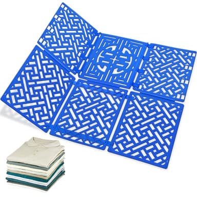 Geniusidea Shirt Folder Board for Closet Organization, Clothes Folding Board to Make Clothes Tidy, Laundry Folding Board Liner Sorter, Blue