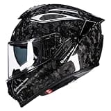 RYMIC S-GT Carbon Fiber Motorcycle Helmets Full Face Racing Helmet for Adult with Pinlock Ready Speaker Pockets DOT Approved (L)