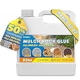 Mulch Rock Glue, Makes 42oz Pea Gravel Binder for Landscaping, Fast Drying Gravel Landscape Lock Adhesive for Outdoor, Garden, Yard, Non Toxic Mulch Stay Binder, Easy Hold Bark Binder Spray for Stone