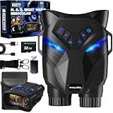 M.A.C. Night Vision Goggles 4K Night Vision Binoculars with 8x Digital Zoom, 7 IR Infrared, 4000mAh Rechargeable Batteries, 32 GB SD Card and 3.2” HD Screen for Outdoor Adventures & Security Use