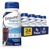 Ensure Original Dark Chocolate Nutrition Shake | Meal Replacement Shake | 24 Pack, Plastic Bottle, Liquid