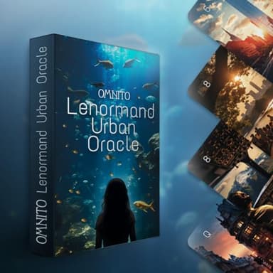 OMNITO Lenormand Urban Oracle Deck | Wisdom Cards for Love and Life | Modern Style 36-Card Set with Guide Book for Soul, Destiny, and Fortune Reading | Unique Tarot-Sized (4.75" x 2.75")