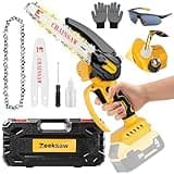 Mini Electric Chainsaw for De-walt Battery 20V MAX, Small Chainsaw with Auto Oiler, 4"6" Cordless Pruning Chainsaw, 2-IN-1 Battery Operated Handheld Chainsaw for Wood Cutting, Tree Trimming(ONLY TOOL)