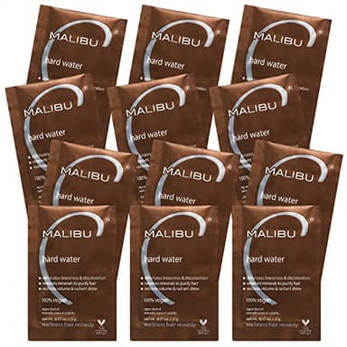 Malibu C Hard Water Wellness Remedy - Removes Deposits & Impurities - Contains Vitamin C for Shiny, Vibrant Results - Hard Water Treatment (12 Packets)
