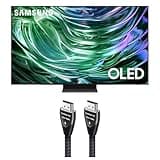 SAMSUNG QN83S90DAEXZA 83 Inch 4K OLED Smart TV with Dolby Atmos and an AudioQuest Carbon 48 2.25M (7.3FT) 48 Gbps 8K-10K HDMI Digital Cable (2024)
