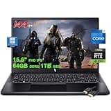 acer Nitro V 15 Gaming Laptop | 15.6" FHD IPS 144Hz | Intel 10-core i7-13620H | 64GB DDR5 1TB SSD | GeForce RTX 4060 | Backlit USB-C Win11Pro w/DLCA Accessory
