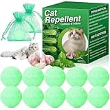 10Pack Cat Repellent Outdoor, Natural Peppermint Oil Cat Deterrent Outdoor Indoor, Anti Cat Scratch for Furniture, Keep Cats Off Yard Garden Lawn Plants