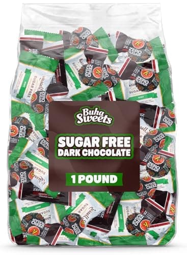 Sugar Free Dark Chocolate Variety Pack - Individually Wrapped Assorted Dark Zero Sugar Candy Mix For Parties, Snacks & Treats (1 Pound)
