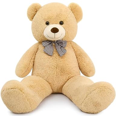 MaoGoLan Giant Teddy Bear 4 Feet,Adorable and Cuddly Big Bear Stuffed Animal 47", Classic Teddy Bear Plush Gift Decoration for Baby Shower,Party,Birthday,Valentines Day,Tan