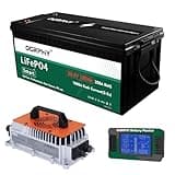 OGRPHY 36V Lithium Battery with Charger and LCD Monitor, 36V 100AH Lithium Golf Cart Battery with 200A BMS, 3.84kWh 36V Battery with 7.68kW Output, 1000A Peak Current for Golf Cart, Trolling Motor, RV