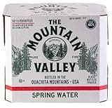 The Mountain Valley 1 Liter Spring Water in Glass bottle 1 Liter (Pack of 12)