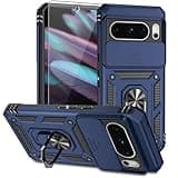 for Pixel 8 Pro Case,with Screen Protectors and Camera Cover,[Military Grade] 16ft.Drop Tested Cover with Magnetic Kickstand Protective Case for Pixel 8 Pro, Blue