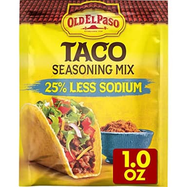 Old El Paso Taco Seasoning Mix, 25% Less Sodium, Gluten Free, 1 oz