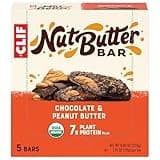 CLIF Nut Butter Bar - Chocolate Peanut Butter - Filled Energy Bars - Non-GMO - USDA Organic - Plant-Based - Low Glycemic - 1.76 oz. (5 Pack)