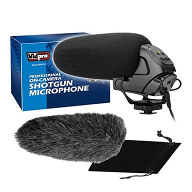 VidPro XM-50 Professional On-Camera Condenser Shotgun Video Microphone DSLR Cameras, Camcorders, Smartphones and Computers for Recording, Interviews, Video Production, Live Conferencing and Studio