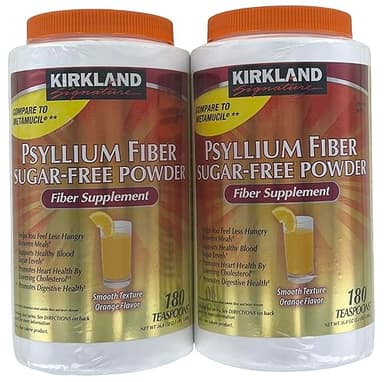 Kirkland Signature Sugar-Free Psyllium Fiber Supplement Powder, 360 DosesQ