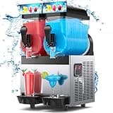 30L Commercial Slushy Machine,5-45 Minutes to Make Margarita & Slushie & Cold Drink,Margarita Maker,Frozen Drink Machine with LED Light,for Wine Cocktail Daiquiri Juice Coffee etc.