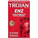Trojan ENZ Natural Latex Non-Lubricated Condoms - 12 Count