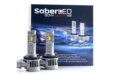 DDM Tuning Saber OE Fit 50W V2 Fog Light Bulbs,11000LM/PR,Replacement for Cars, Play and Plug, White-FBA (H8 / H9 / H11)