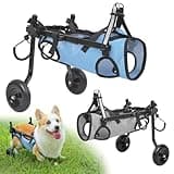 Dog Wheelchair for Back Legs, Dog Wheelchair Cart Doggy Wheelchair with Disabled Hind Legs Walking Mobility Aids for Small Pets Hind Limbs Dog Carts with Wheels Light Weight,S