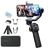 Hohem iSteady M6 Kit Smartphone Gimbal Stabilizer 3-Axis with Magnetic Fill Light/AI Tracking Sensor for iPhone Android with 0.91-inch OLED Display Max Payload 400g