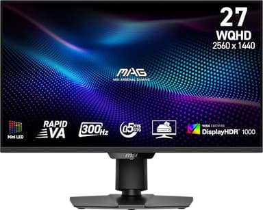 msi MAG 274QPF X30MV 27-inch 2560 x 1440 (QHD) Gaming Monitor, 300Hz, Adaptive-Sync, HDMI, DisplayPort, VESA Mountable, Tilt, Height Adjustable, Speaker, 0.5ms, Black