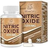 SehatiKu Nitric Oxide Supplement 2255 MG, Nitric Oxide Booster & 6-in-1 Phytonutrient Blend for Heart, Circulation, Immune - 90 Capsules (1 Bottle)