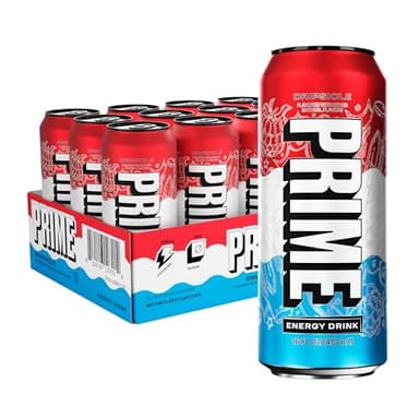 PRIME Energy DRIPSCICLE, Sugar Free Energy Drink, 200mg Caffeine and 355mg of Electrolytes for Hydration, Low Calorie, Vegan, Gluten Free, 16 Fluid Ounce, 12 Pack