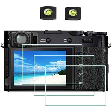 ULBTER Screen Protector for Fujifilm X100VI X100V Fuji X-100VI X-100V Camera [3Pack] with Hot Shoe Cover, 0.3mm 9H Hardness Tempered Glass Cover Anti-Scrach Anti-Fingerprint Anti-Bubble