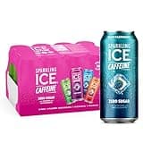 Sparkling Ice Caffeine Variety Pack, Flavored Sparkling Water, Zero Sugar, with Vitamins and Antioxidants, 16 fl oz, 12 count (Citrus Twist, Black Raspberry, Blue Raspberry, Strawberry Citrus)
