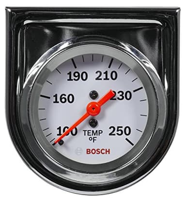 Bosch SP0F000045 Style Line 2" Mechanical Water/Oil Temperature Gauge (White Dial Face, Chrome Bezel)