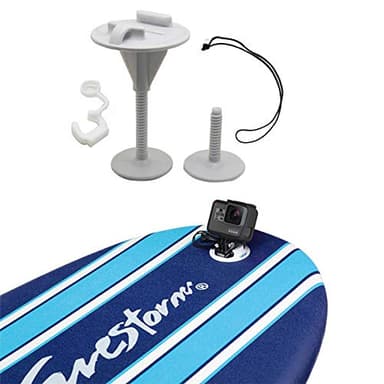 Hooshion Bodyboard Wakeboard Foam Surfboard Mount Kit Surfing Mount with Anti-Lost Strap for GoPro Hero 8/7/6/5/4/3+/3/2/1 (White)