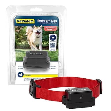 PetSafe Stubborn Dog In-Ground Fence Reciever Collar - Waterproof & Battery-Operated Adjustable Invisible Boundary Training Collar - for Dogs Older Than 6 Months Weighing 8lb+