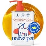 Native Pet Omega 3 Fish Oil for Dogs & Cats - Promotes Healthy Skin, Shiny Coat, & Strong Joints - Made with Wild Alaskan Salmon Oil for Dogs – Tasty, Fast-Absorbing Omega 3 6 9 Liquid Supplement- 8oz