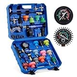 Orion Motor Tech Coolant Pressure Tester Kit, 31pc Master Coolant Vacuum Refill Kit with 23 Radiator Adapters, Radiator Cooling System Pressure Tester Kit with Vacuum Pump Vacuum Purge & Refill Tool