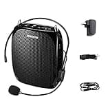 ZOWEETEK ZW-Z258 Portable Rechargeable Mini Voice Amplifier for Teachers withwired Microphone Headset and Waistband,Supports MP3 Format Audio for Speech, Class, Training,Tour Guide,Power Amplifiers