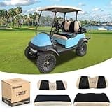 10L0L Golf Cart Front and Rear Seat Cover Set for Club Car Precedent/Carryall/Onward/Tempo & Yamaha G Series/Yamaha G29 Drive,Stylish Bench Seat Covers,Breathable Washable Polyester Mesh (L+XS)