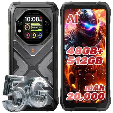 OSCAL Tank 1 5G Unlocked Rugged Phone 20000mAh/55W, 6,78" FHD+ 120Hz & 2,01" Rear Touchscreen, 48GB+512GB/2TB Rugged Smartphone Android 15, 64MP+50MP+20MP Night Vision, IP68/IP69K/GPS/QZSS/OTG 1PCS