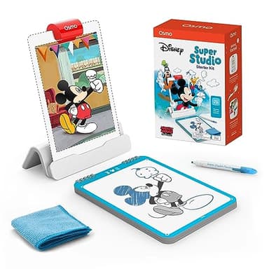 Osmo - Super Studio Disney Mickey Mouse & Friends Starter Kit - Age 6-12 - Learn Disney Drawings and 100+ Cartoon Drawings