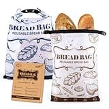 Bread Bags, 2 Packs Bread Bags for Homemade Bread, Reusable Sourdough Storage Bag With Zipper, Large Freezer Container to Keep Bread Fresh (Blue)