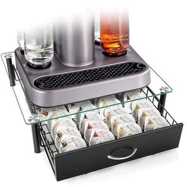 Cocktail Beverage Storage Drawer for Bartesian Capsules, Cocktail Pod Holder Organizer for Bartesian Cocktail Machine Compatible with BEV by Black & Decker Cocktail Machine, Holds Up to 36 Capsules