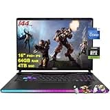 MSI Raider GE68HX Gaming Laptop 16" FHD+ IPS 144Hz Intel 24-core i9-14900HX 64GB RAM 4TB SSD GeForce RTX 4070 RGB Backlit Thunderbolt4 USB-C Dynaudio FHD IR Privacy Camera Win11 w/ICP Accessory